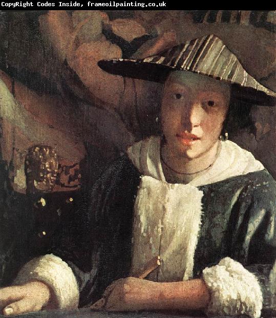 Jan Vermeer Young Girl with a Flute